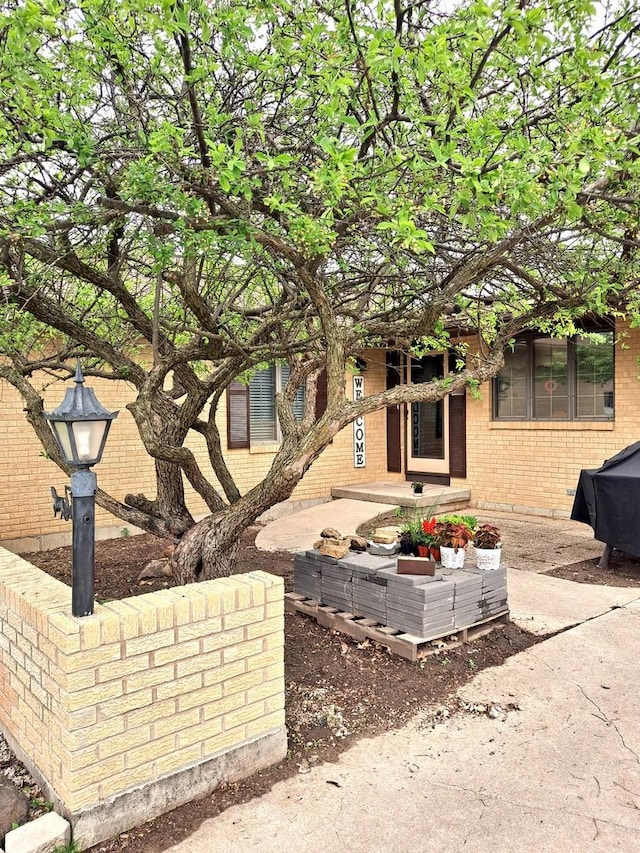 rear view of house with brick siding