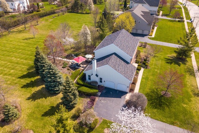 bird's eye view with a residential view