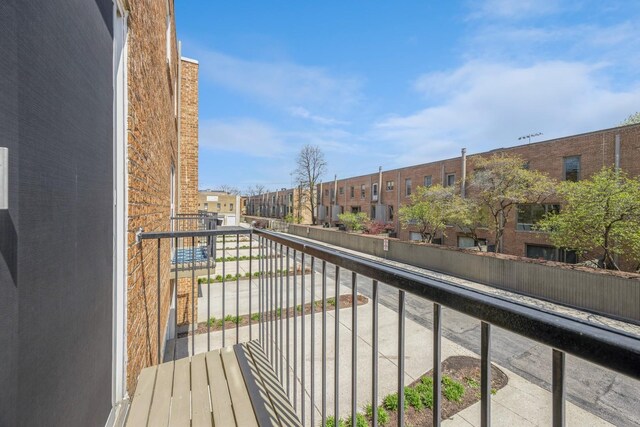 balcony with a residential view