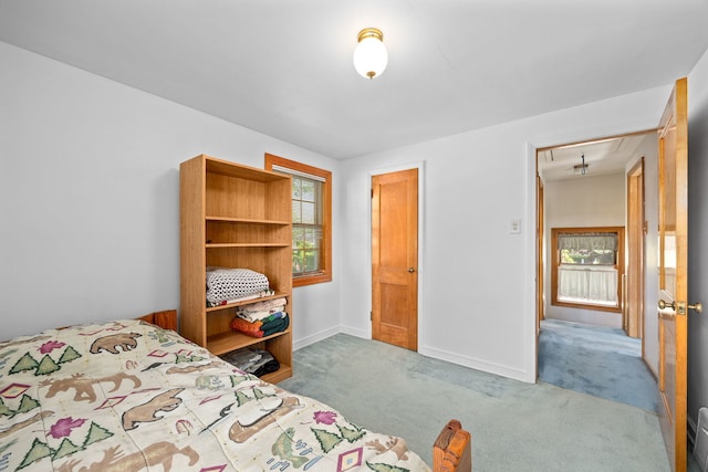 2500 S 7th Ave, North Riverside, IL 60546 - carpeted bedroom featuring attic access and baseboards