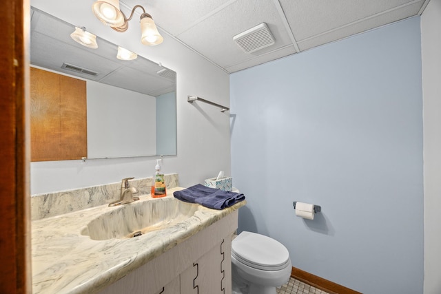 2500 S 7th Ave, North Riverside, IL 60546 - bathroom with toilet, vanity, and tile patterned floors
