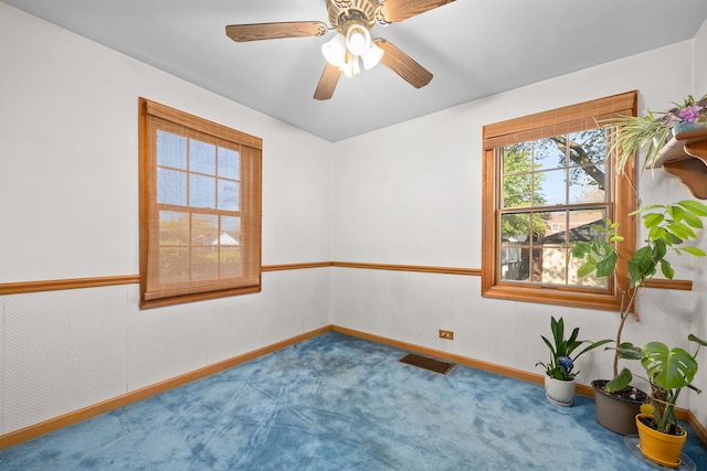 2500 S 7th Ave, North Riverside, IL 60546 - carpeted empty room featuring baseboards and ceiling fan