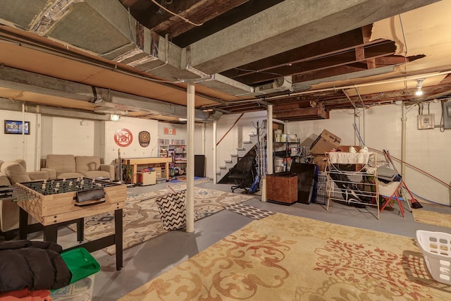 403 W 13th St, Sterling, IL 61081 - unfinished basement with stairs
