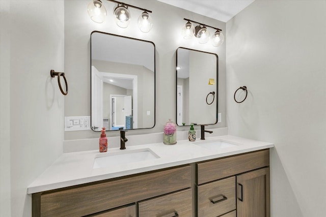 2102 Slade Ln E, Mahomet, IL 61853 - full bathroom featuring a sink and double vanity