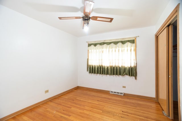 17246 Bernadine St, Lansing, IL 60438 - unfurnished bedroom with a closet, visible vents, light wood-style flooring, and baseboards
