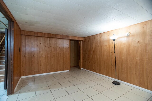 17246 Bernadine St, Lansing, IL 60438 - finished basement featuring stairs and wood walls