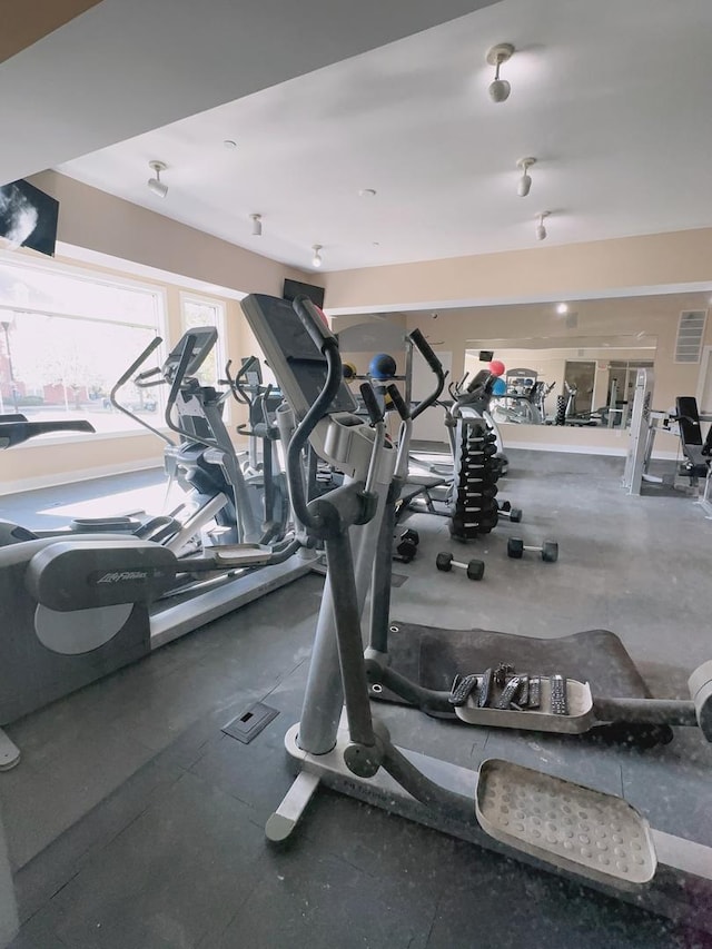 view of exercise room