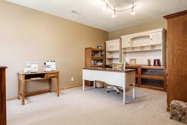 1103 Shingle Oak Ln Unit 3A, Rockford, IL 61107 - office space with visible vents, baseboards, and light carpet