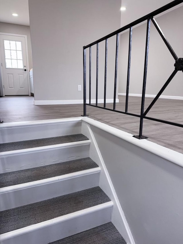2007 E Vermont Ave, Urbana, IL 61802 - stairs with recessed lighting and baseboards