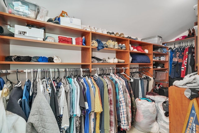 185 Wedgeport Cir, Romeoville, IL 60446 - spacious closet with lofted ceiling