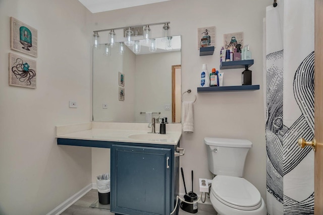 185 Wedgeport Cir, Romeoville, IL 60446 - full bath featuring toilet, baseboards, and vanity