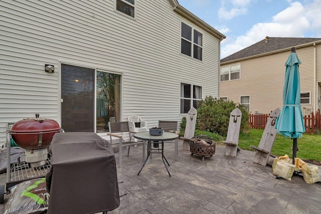 185 Wedgeport Cir, Romeoville, IL 60446 - view of patio featuring a fire pit