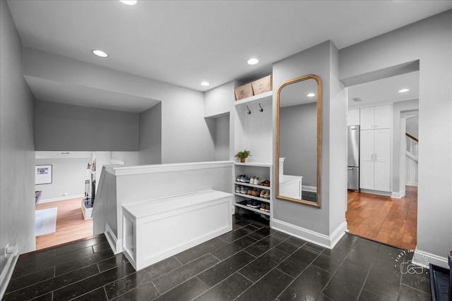 6N225 Circle Ave, Medinah, IL 60157 - mudroom with baseboards and recessed lighting