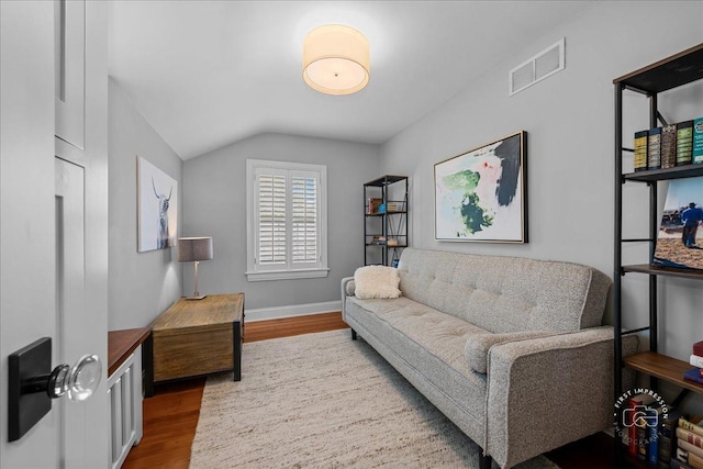 6N225 Circle Ave, Medinah, IL 60157 - living area with wood finished floors, lofted ceiling, and baseboards