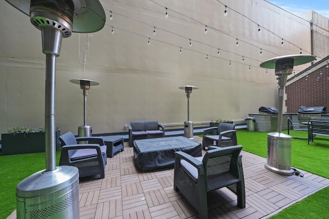 view of patio featuring outdoor lounge area