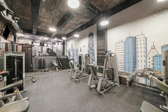 view of workout area