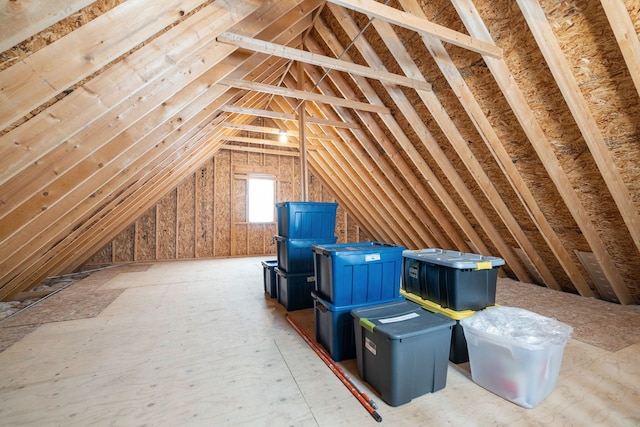 view of attic