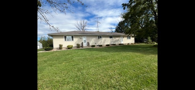 34830 47th St, Burlington, WI 53105 - back of house with a lawn