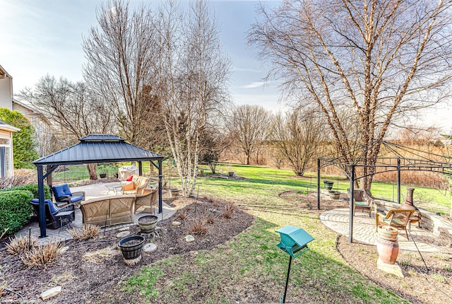 12941 Grande Poplar Cir, Plainfield, IL 60585 - view of yard with a gazebo and a patio area