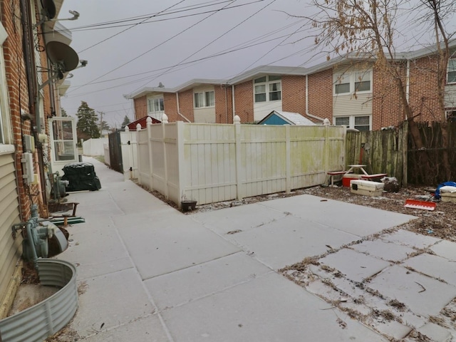 view of patio with a fenced backyard