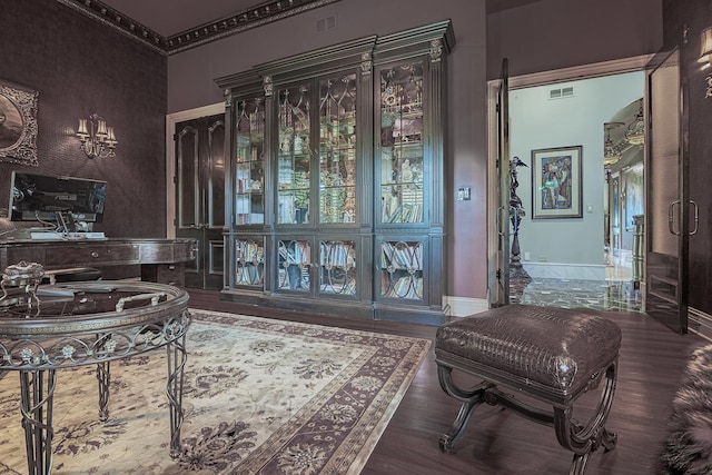 113 Carmela Ct, Bloomingdale, IL 60108 - bathroom with wood finished floors and ornamental molding