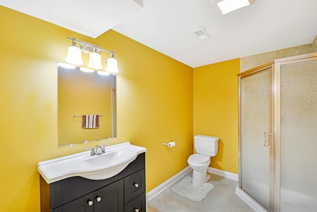 35 Open Pkwy N, Hawthorn Woods, IL 60047 - full bath with vanity, a stall shower, toilet, and tile patterned floors