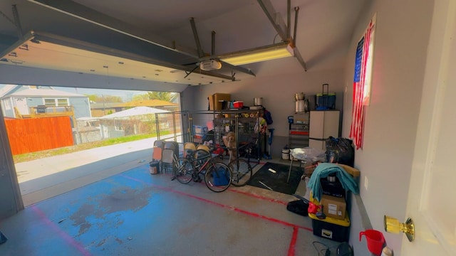 garage featuring a garage door opener