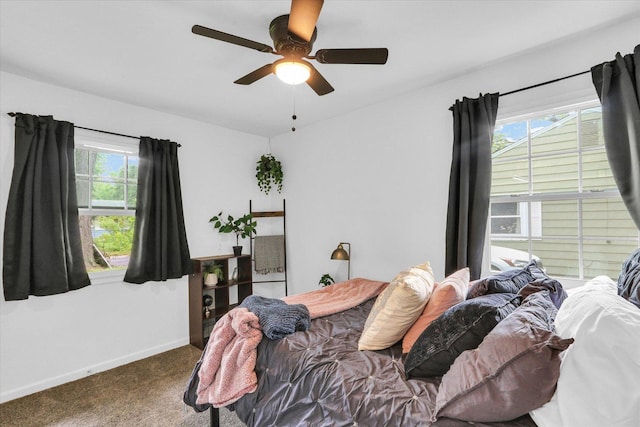 1304 Briarcliff Dr, Urbana, IL 61801 - bedroom featuring carpet floors, baseboards, and ceiling fan