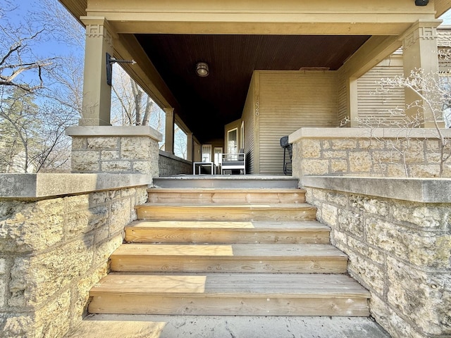 view of stairway