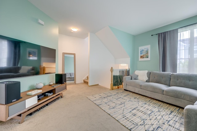 1126 Village Center Pkwy Unit 6, Aurora, IL 60506 - living area featuring carpet flooring and stairs