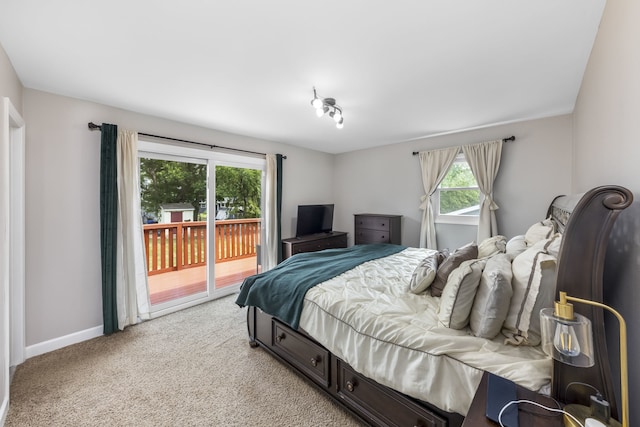 24221 S Edwin Dr, Channahon, IL 60410 - bedroom with access to outside and light colored carpet