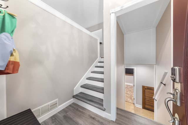 24221 S Edwin Dr, Channahon, IL 60410 - staircase featuring wood finished floors