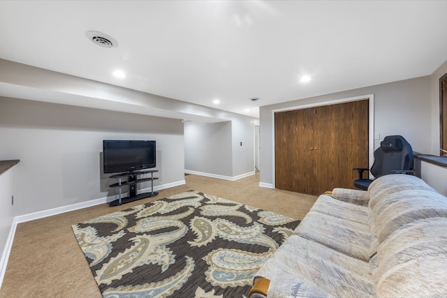24221 S Edwin Dr, Channahon, IL 60410 - living area with carpet flooring and recessed lighting