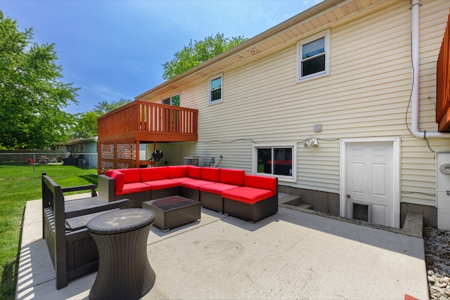 24221 S Edwin Dr, Channahon, IL 60410 - view of patio featuring an outdoor hangout area