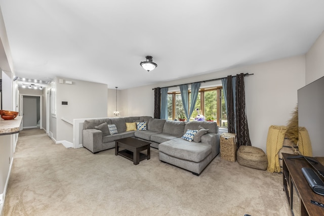 24221 S Edwin Dr, Channahon, IL 60410 - living area featuring light carpet and baseboards