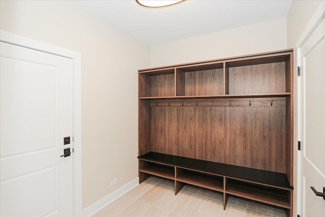 mudroom with baseboards