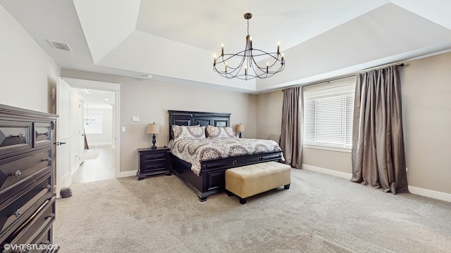 11050 Deer Haven Ln, Orland Park, IL 60467 - bedroom featuring a chandelier, light colored carpet, and multiple windows