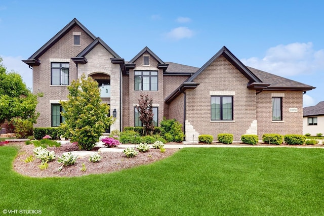 11050 Deer Haven Ln, Orland Park, IL 60467 - view of front of home featuring brick siding and a front yard