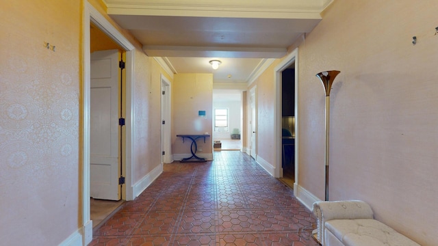 5300 S Shore Dr Unit 59, Chicago, IL 60615 - hallway featuring crown molding and baseboards