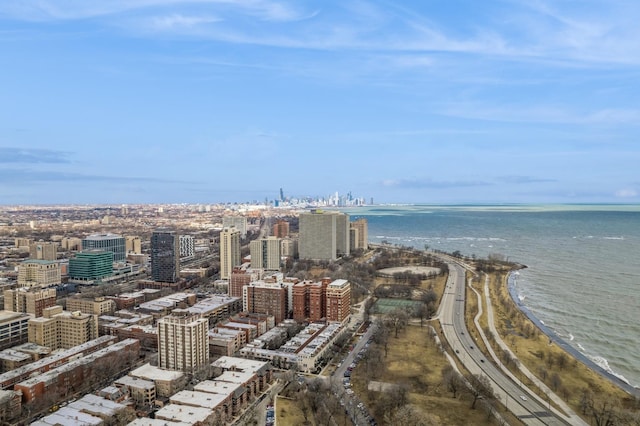 5300 S Shore Dr Unit 59, Chicago, IL 60615 - aerial view featuring a water view and a city view
