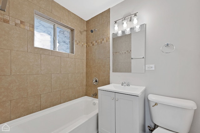 689 E 155th St, South Holland, IL 60473 - full bathroom featuring toilet, shower / washtub combination, and vanity