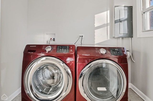 689 E 155th St, South Holland, IL 60473 - washroom with separate washer and dryer, electric panel, and laundry area
