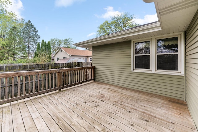 wooden terrace with fence