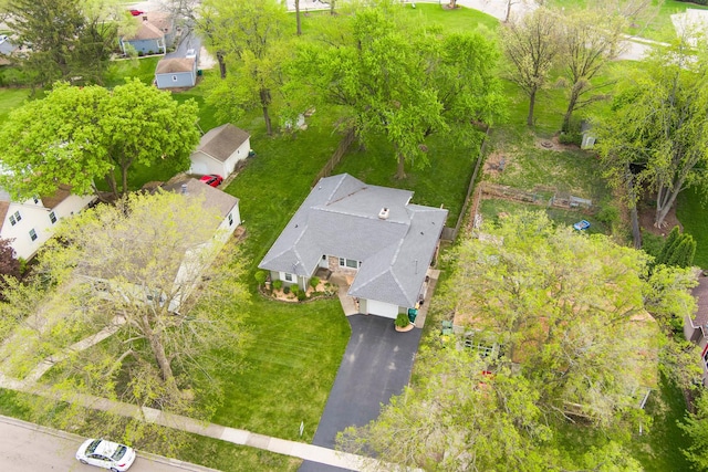 aerial view of residential area