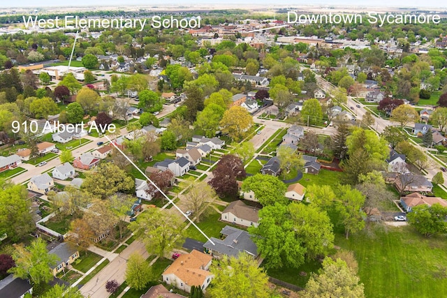 aerial perspective of suburban area