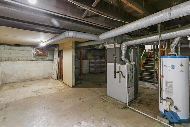 510 S Cottage Grove Ave, Urbana, IL 61802 - unfinished below grade area with gas water heater and heating unit