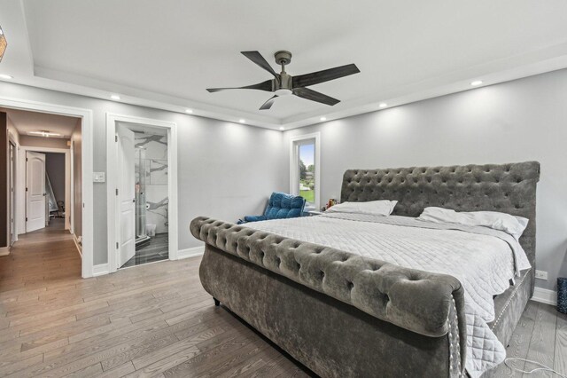 11702 Center Dr, Lemont, IL 60439 - bedroom featuring wood finished floors, baseboards, and recessed lighting