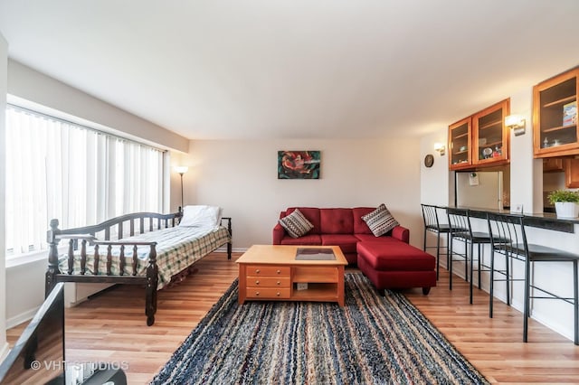 7061 N Kedzie Ave Unit 1409, Chicago, IL 60645 - living room featuring wood finished floors and baseboards