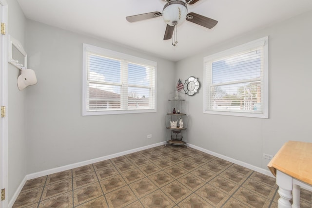 7313 W Howard Ave, Chicago, IL 60631 - interior space with ceiling fan and baseboards