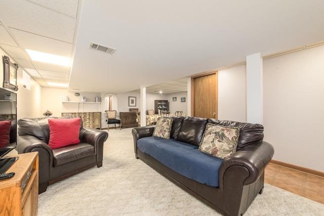 7313 W Howard Ave, Chicago, IL 60631 - living area with carpet flooring and visible vents